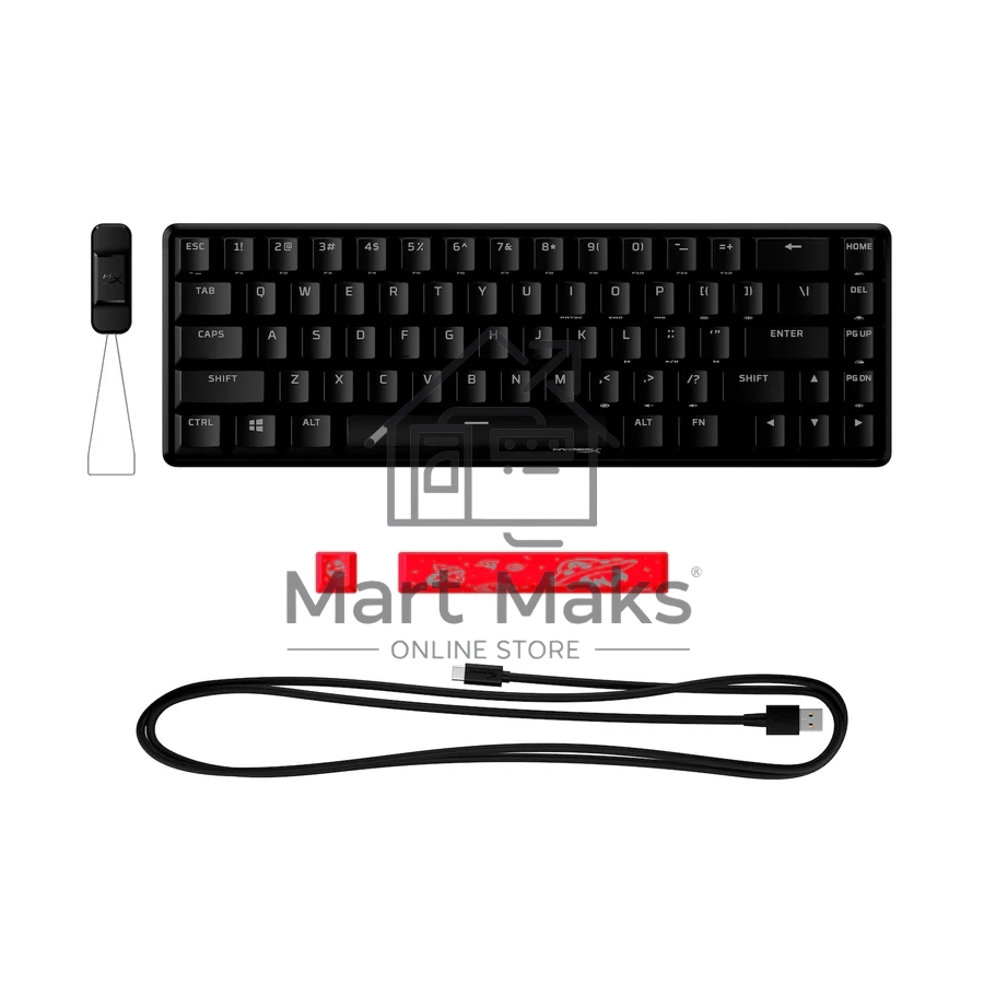 Клавиатура игровая HyperX Alloy Origins 65 Aqua (RUS)