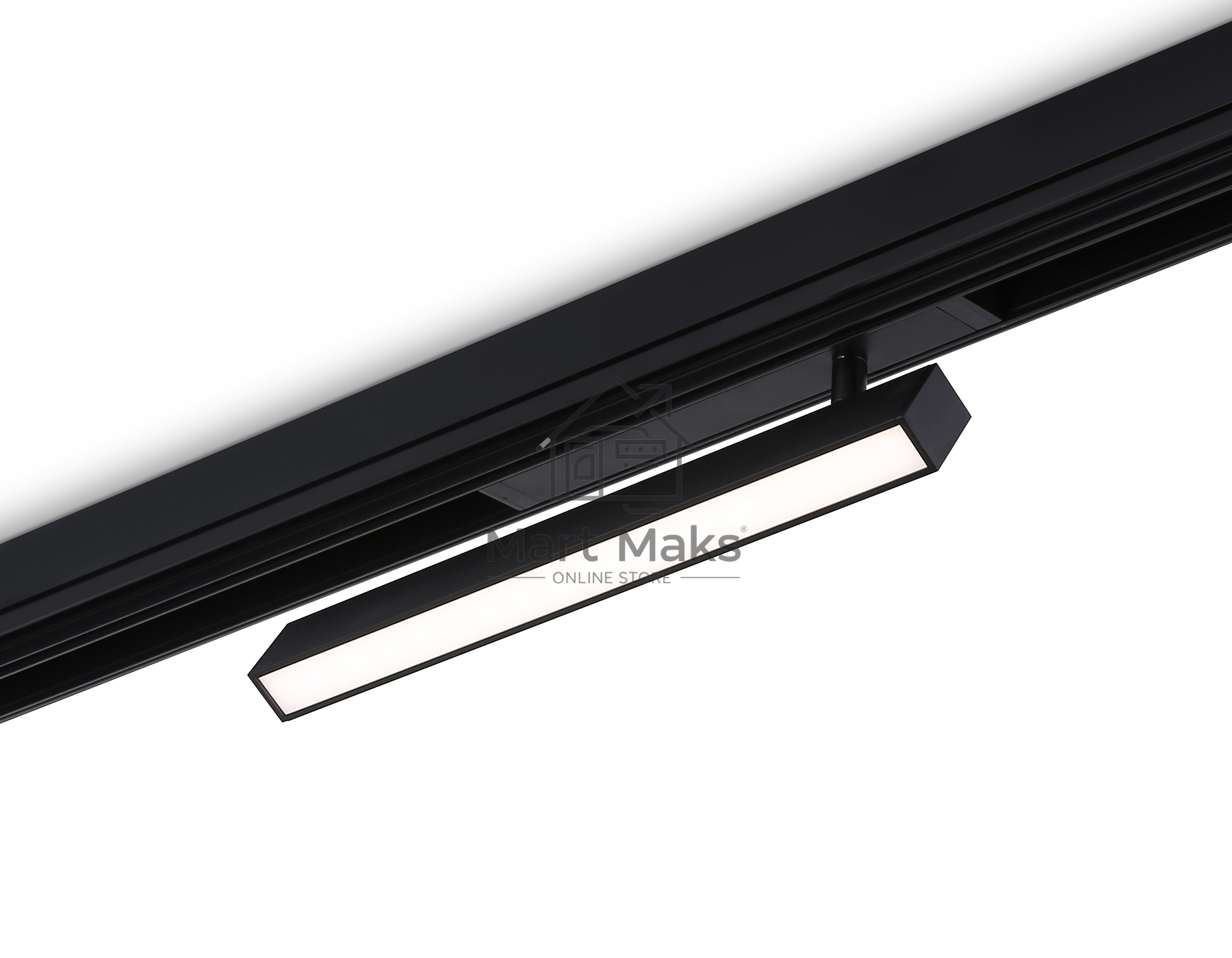 Управляемый светодиодный светильник для шинопровода Magnetic Ambrella light GL1332 BK черный IP20 18W 3000K-6400K 220V 120° 342*25*112 (Без ПДУ)
