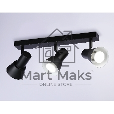 Светильник Ambrella light TA13122/3 BK/WH черный/белый GU10/3 max 12W 470*85*150
