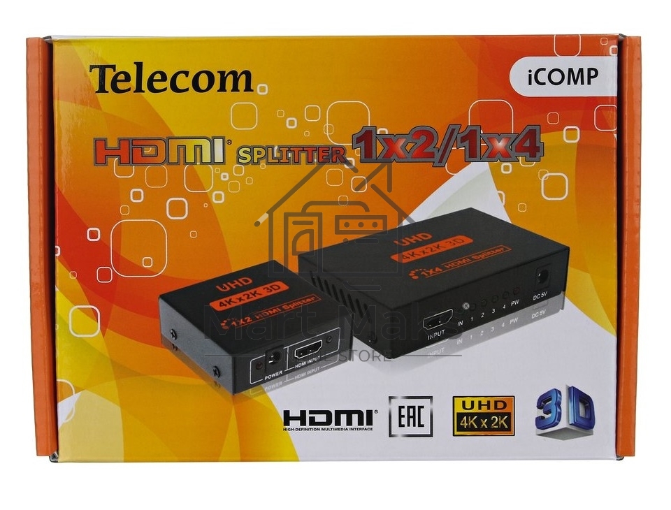 Разветвитель Telecom HDMI 1=>2 4k@30 HZ <TTS7000>