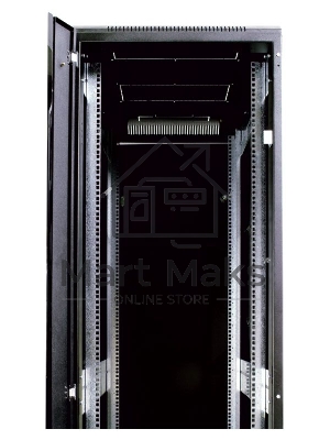 Шкаф телекоммуникационный напольный 42U (600x600) дверь стекло, черный (ШТК-М-42.6.6-1ААА-9005) (3 коробки)