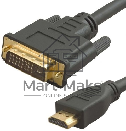 Кабель аудио-видео Lazco WH-141 HDMI (m)/DVI-D(m) 20м. Позолоченные контакты черный (WH-141(20M))