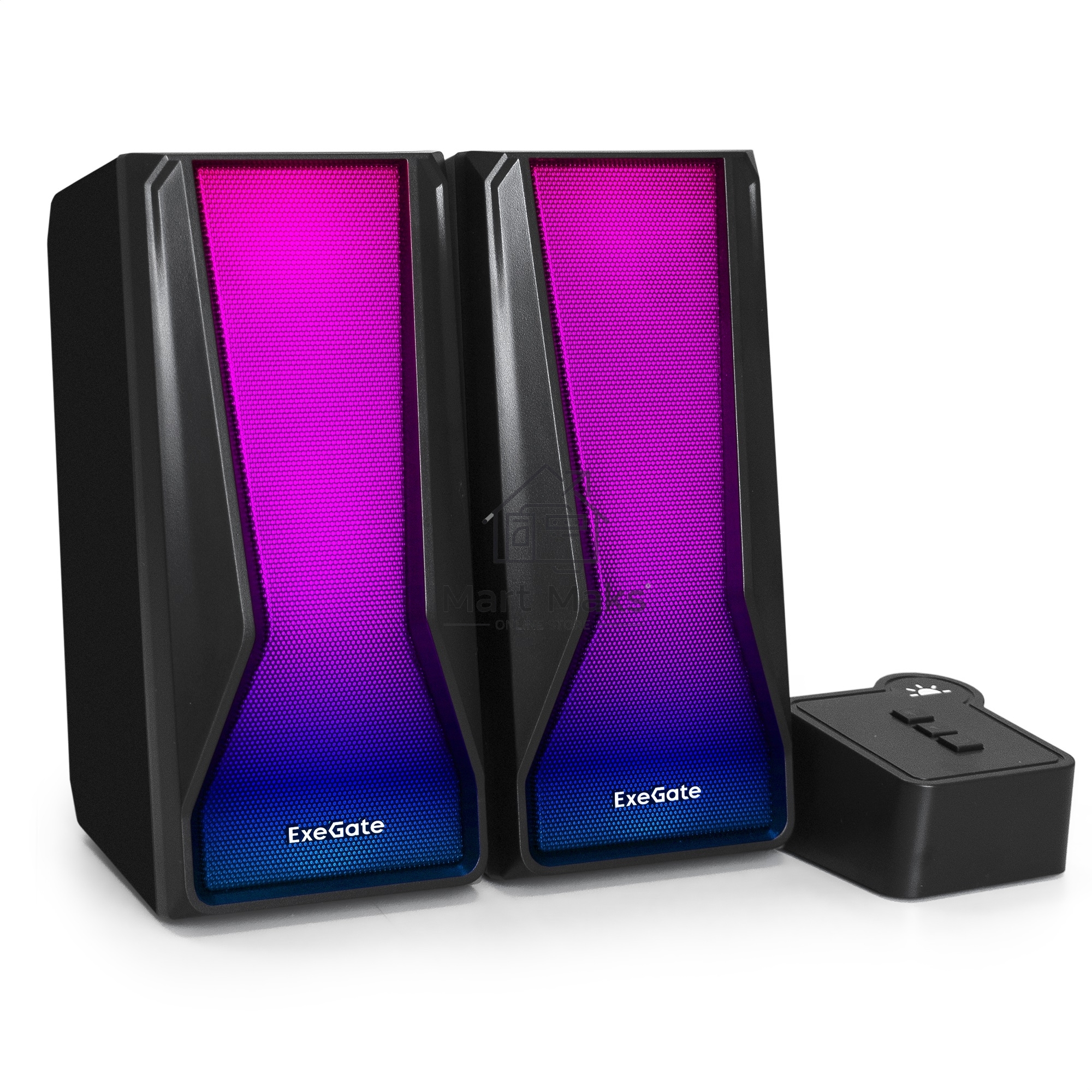Акустическая система 2.0 ExeGate EX289687RUS Accord 230 (питание USB,Bluetooth, 2х3Вт (6Вт RMS), 60-20000Гц,  черный, RGB подсветка)