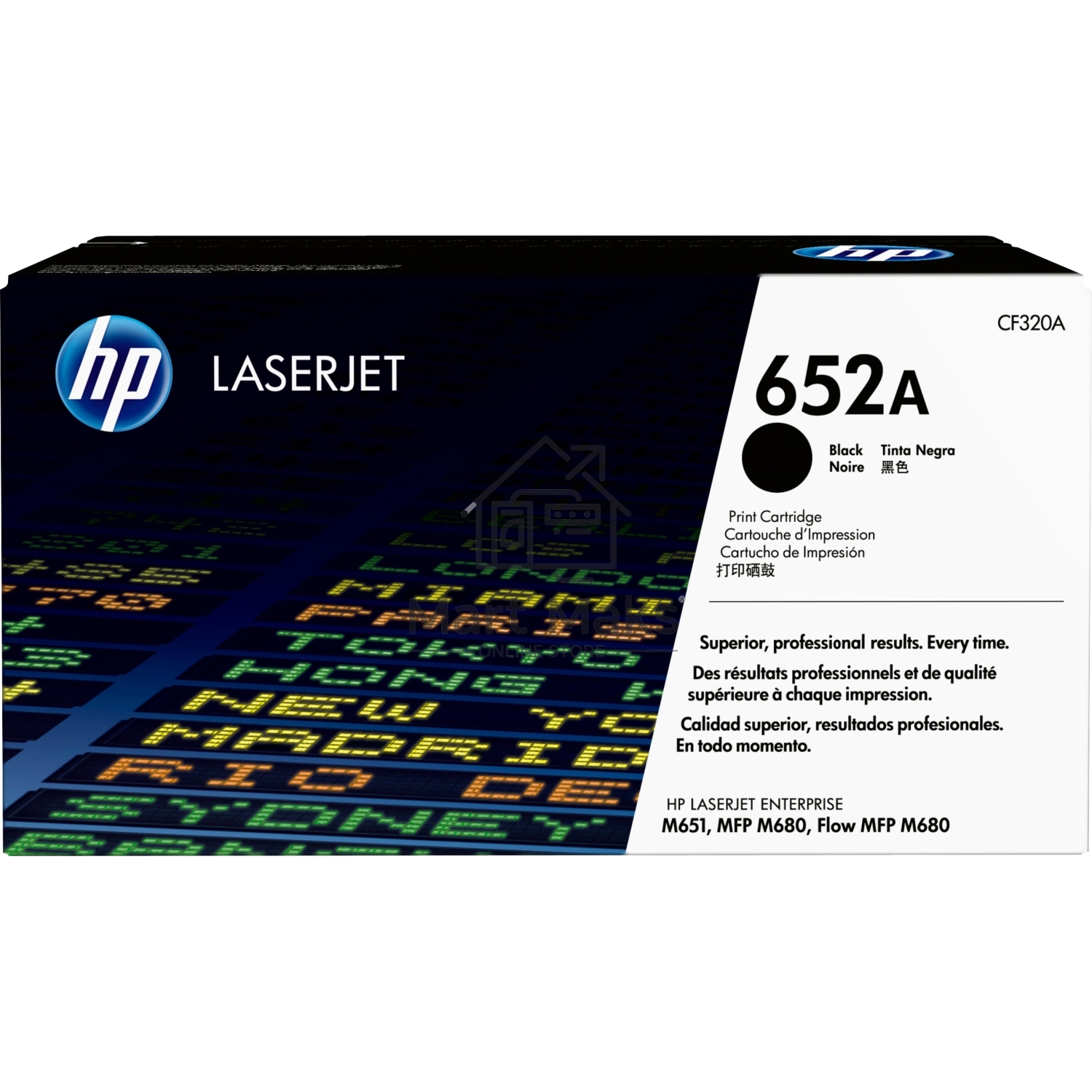 Тонер Картридж HP 652A CF320A черный для HP CLJ M651dn (11000стр.)