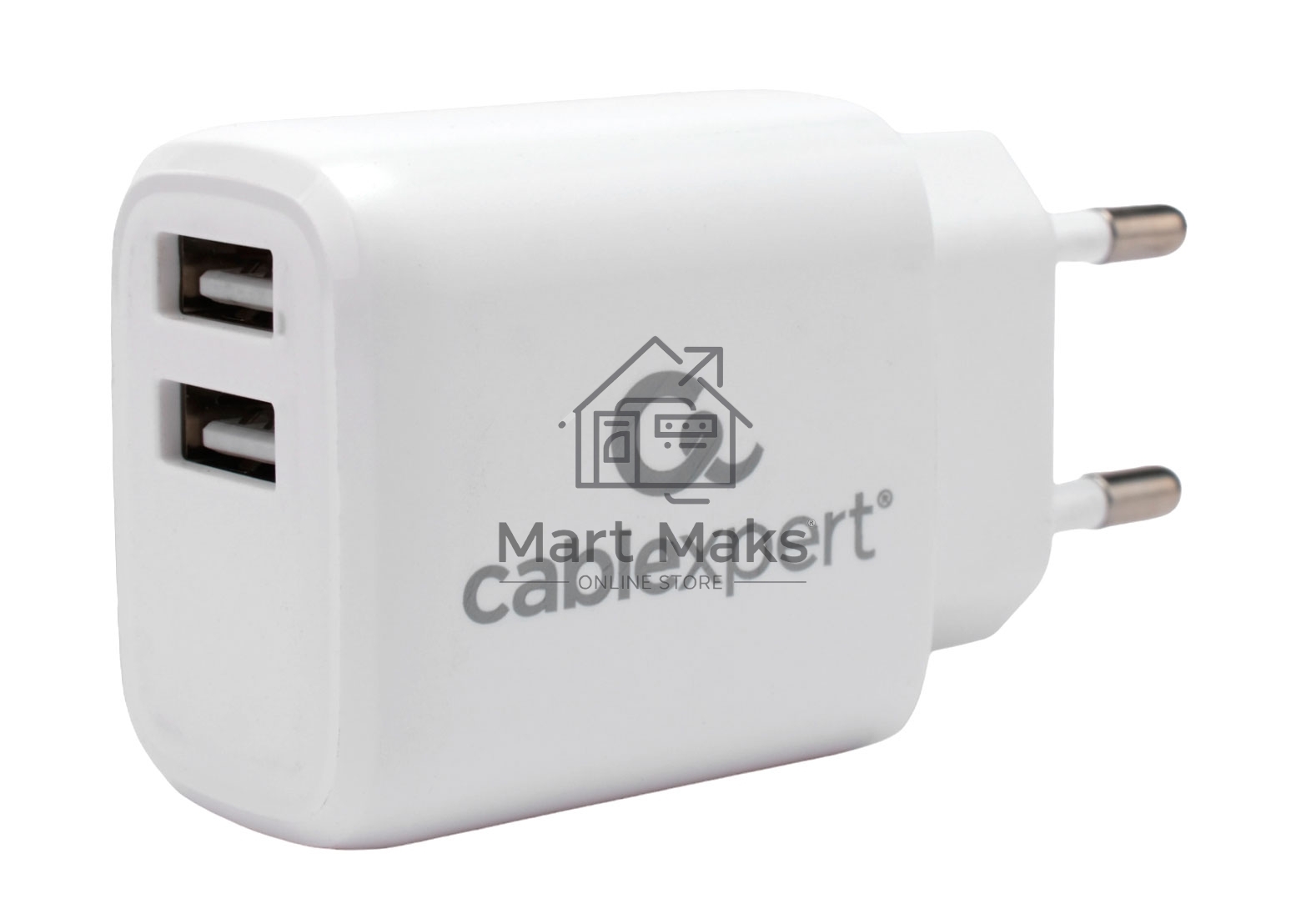 Зарядное устройство Cablexpert MP3A-PC-58, 10.5Вт, 2.1А, 2хUSB, белый, пакет