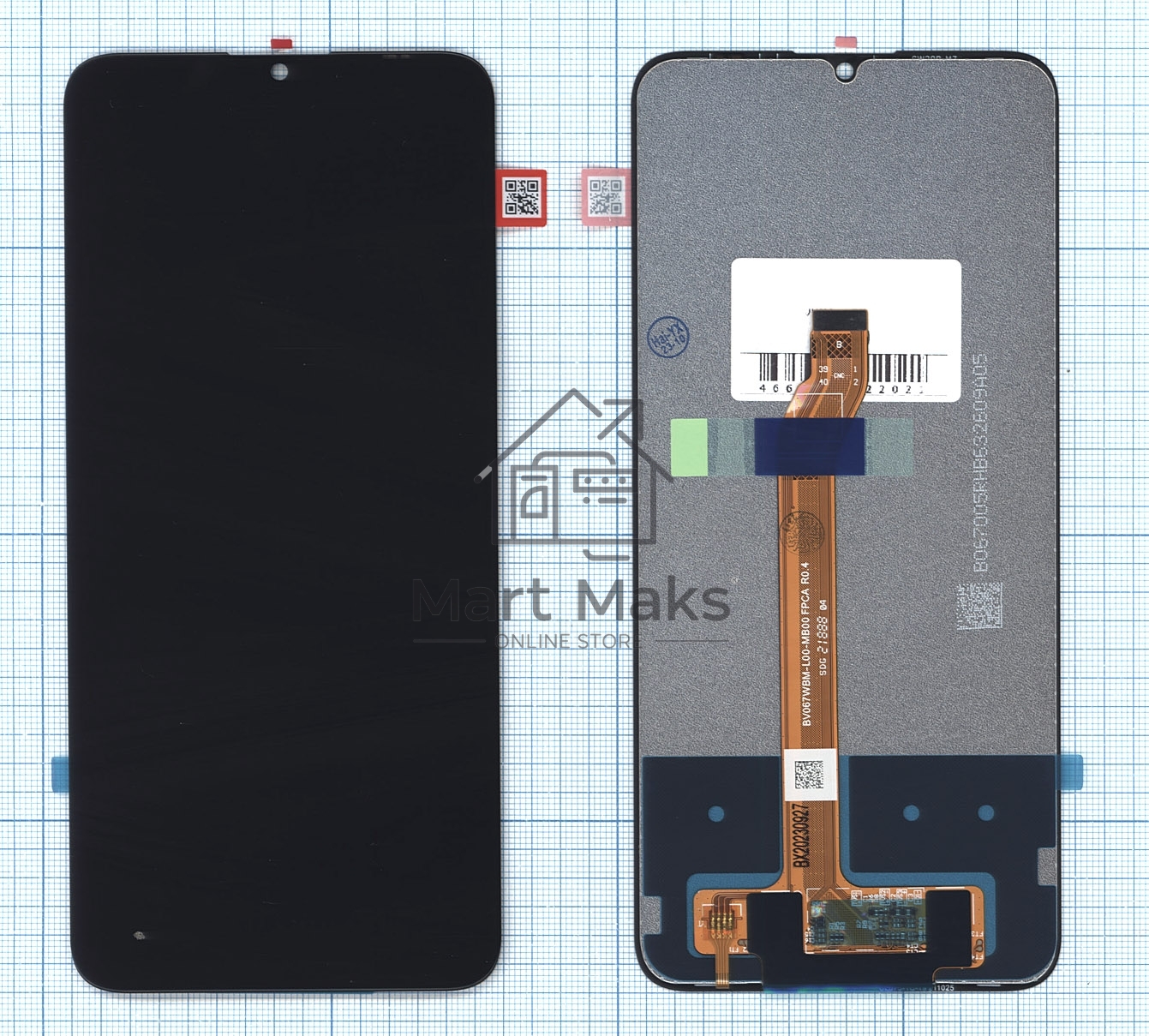 Дисплей (модуль) для Huawei Honor X7 в сборе с тачскрином черный