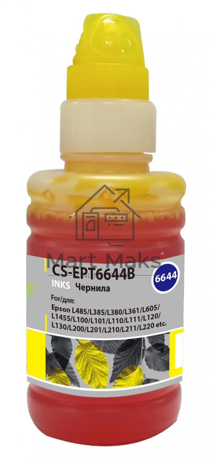 Чернила Cactus CS-EPT6644B желтый 100 мл для Epson L100/L110/L120/L132/L200/L210/L222/L300/L312/L350/L355/L362/L366/L456/L550/L555/L566/L1300