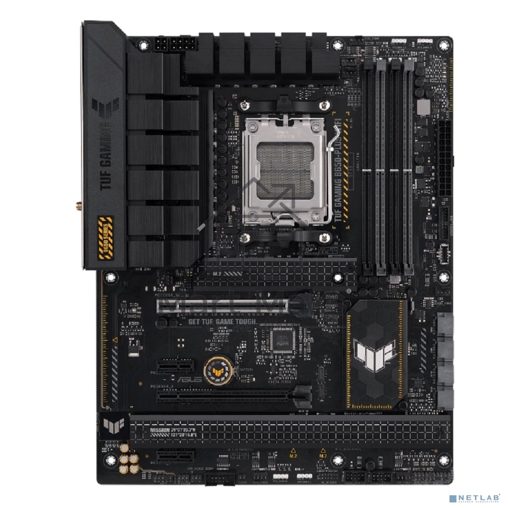 Материнская плата ASUS TUF GAMING B650-PLUS WIFI, AM5, AMD B650, 4xDDR5, 4xSATA, 3xM.2, 1xPCI-E 4.0 x16, 1xPCI-E 4.0 x4, 2xPCI-E x1, 1xHDMI, 1xDP, 1x 2.5Gb LAN, 2xUSB-A 3.2 Gen 2, 4xUSB-A 2.0, 1xUSB-C 3.2 Gen 2, 5x3.5 мм, 7.1, ATX