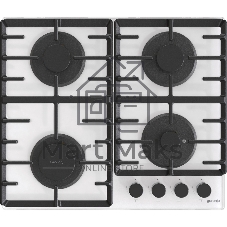 Газовая варочная панель Gorenje GT642SYW, 4 конфорки, закаленное стекло, белый
