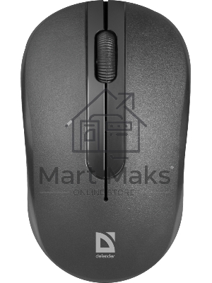 Мышь беспроводная Defender Datum MM-285 черный, 1600 dpi, радиоканал, USB, кнопки - 3