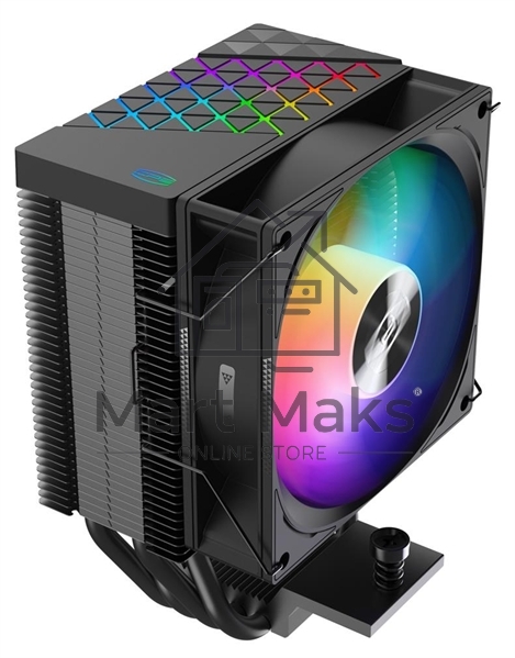Кулер PCCooler R400 ARGB черный 92мм алюминий+медь 2200r m 30db 4-pin 180W 133мм