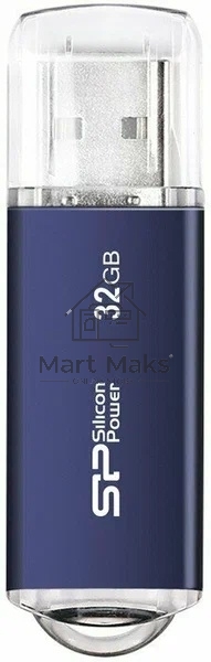 Флешка USB R/W 32Gb Silicon Power Ultima II, USB 2.0, Синий