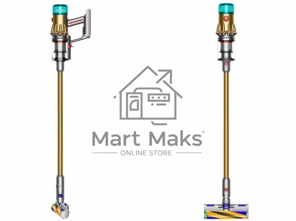 Пылесос вертикальный Dyson SV46 V12 Detect Slim Absolute золотистый/серебристый, питание от аккумулятора, 150 Вт, уборка сухая, пылесборник 0.35 л, работа от АКБ max 60 мин
