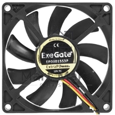 Вентилятор для корпуса ExeGate ExtraPower EP07015S3P черный, 70 мм, 3000 об/мин, 27 дБ, 3 pin