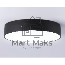 Потолочный светодиодный светильник Ambrella light FV5530 BK черный LED 45W 4200K D400*58 (Без ПДУ)