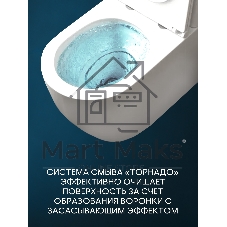Унитаз напольный безободковый торнадо обратного потока Bau Dream Hurricane-2, усиленное быстросъёмное