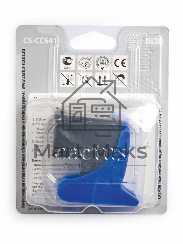 Картридж струйный Cactus CS-CC641 №121XL черный (18 мл.) для HP DJ D1663/D2563/D2663/D5563/F2423/F2483
