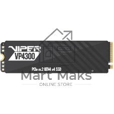 Накопитель SSD Patriot Viper VP4300, 1Tb, PCIe 4.0 x4, M.2 2280, NVMe, R/W 7400/5500, с радиатором