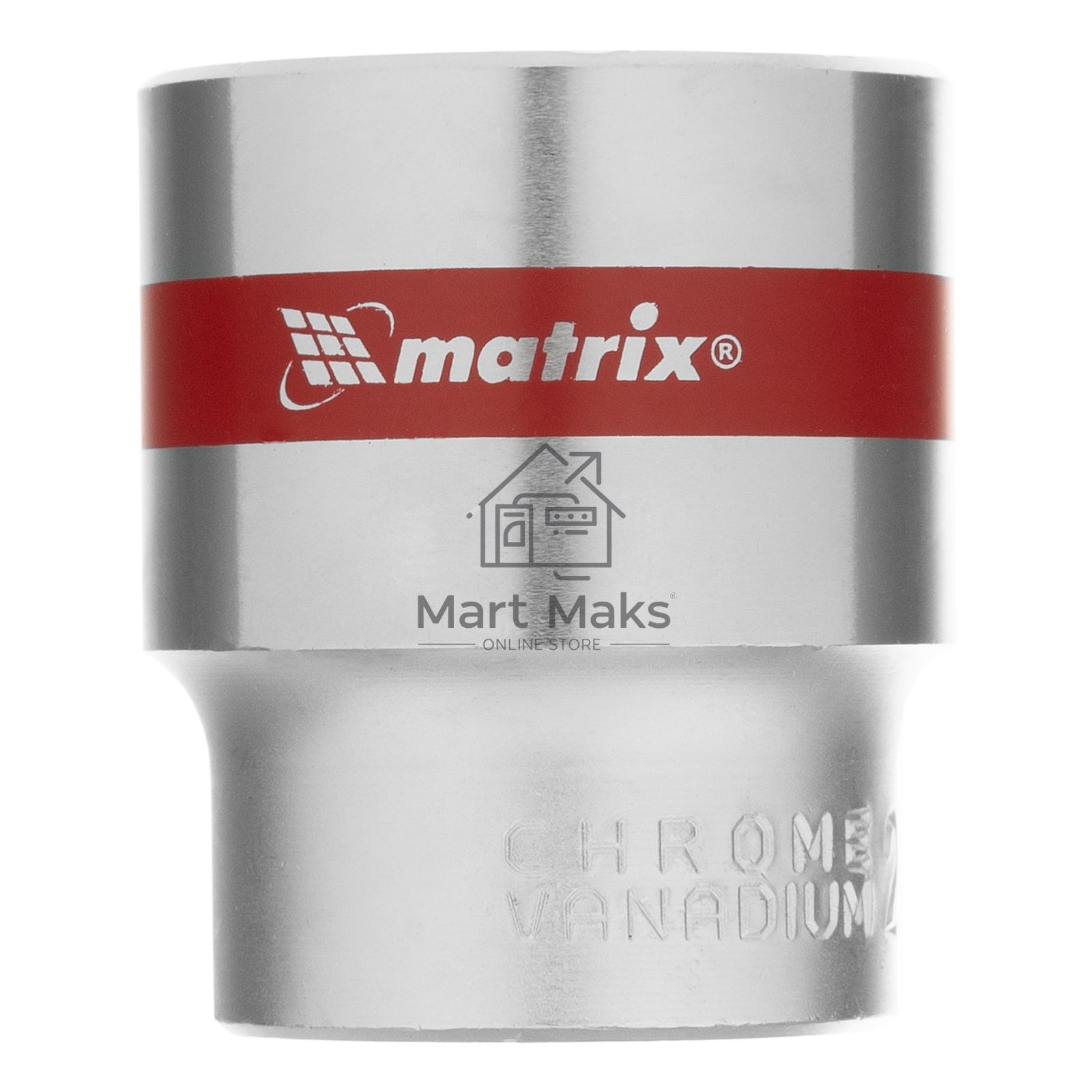Головка MATRIX 13127торцевая 27мм 6-гранная crv под квадрат 1/2'' хромированная
