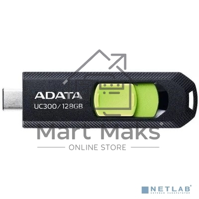 Флешка USB R/W ADATA R/W 128Gb Type-C UC300 ACHO-UC300-128G-RBK/GN USB3.2 черный/зеленый