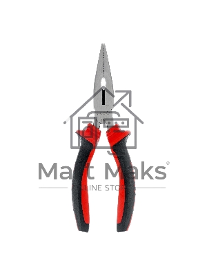 Длинногубцы прямые, 160 мм, хром-ванадий, двухкомпонентные рукоятки Matrix