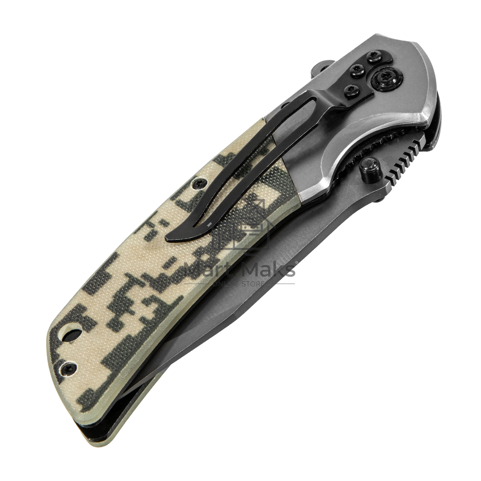 Нож складной Denzel, многоцелевой, системы Liner-Lock, с накладкой G10 на классической рукоятке 79207