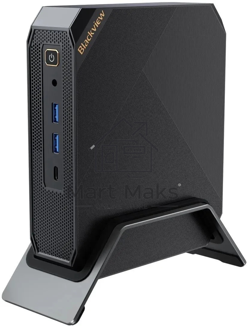 Мини ПК Blackview MP200 (Intel I9-11900H) 16+1TB, WIFI a/b/g/n/ac, Bluetooth 4.2, Win11 Pro, USB3.0, HDMI 1.4b Type A *2, RJ45*1, 5.5/2.1mm DC Jack *1, 3.5mm Phone Jack*1, Colour: Black