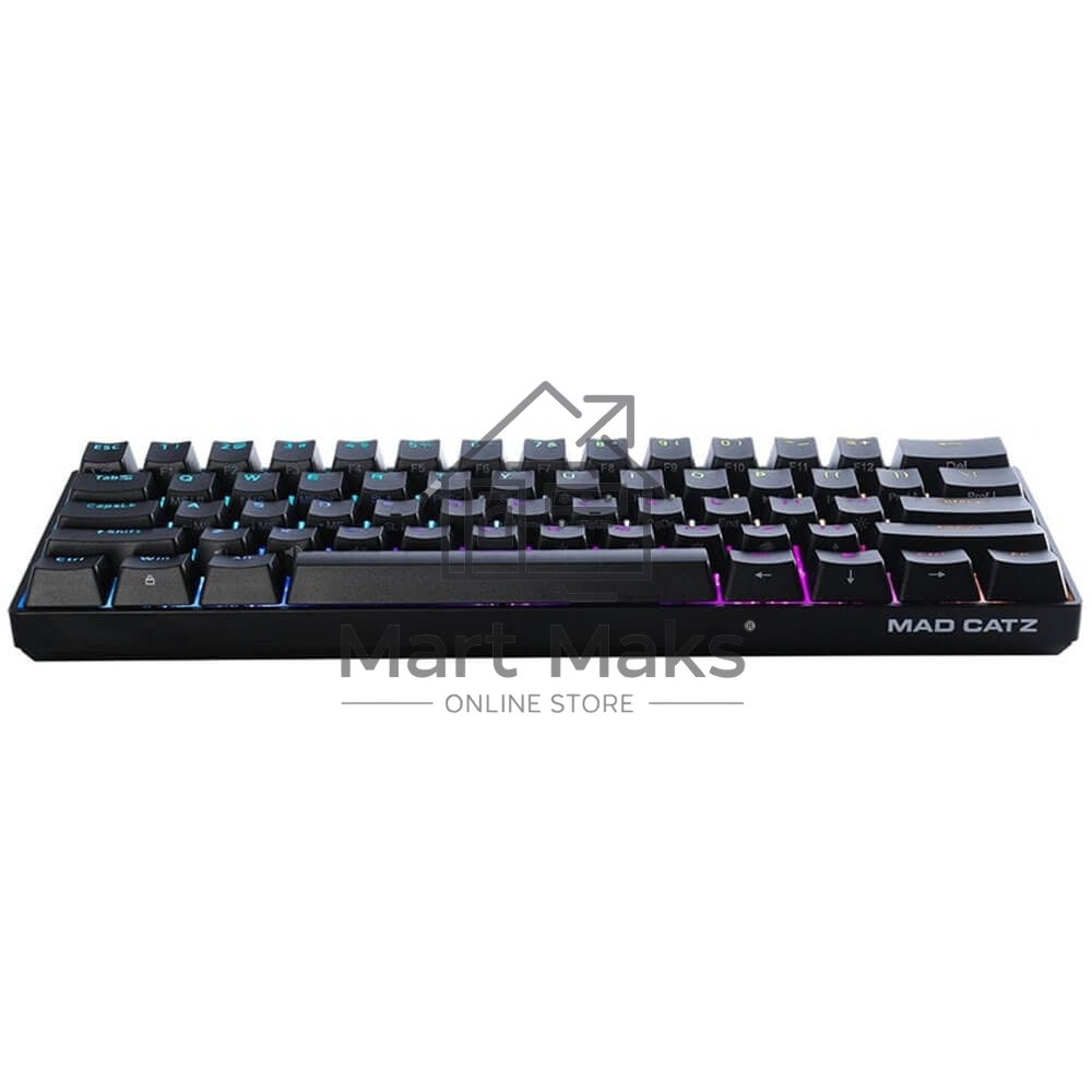 Игровая клавиатура Mad Catz S.T.R.I.K.E. 6 US БЕЗ РУССКОЙ РАСКЛАДКИ чёрная (Mad Catz RED Switch, 61 кл., RGB подсветка, USB)