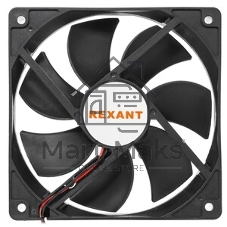 Вентилятор для корпуса Rexant RХ 12025MS 12 VDC черный, 120 мм, 2200 об/мин, 35 дБ, 2 pin