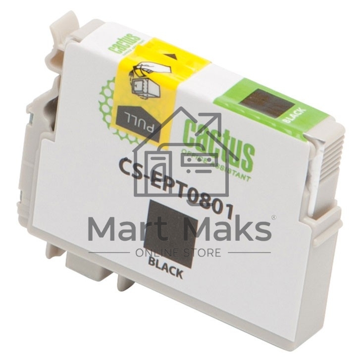 Картридж струйный Cactus CS-EPT0801 (T0801) черный (13 мл) для Epson Stylus PhotoP50/PX650/PX660/PX700/PX700W/PX710/PX710W/PX720/PX720WD/PX800/PX800FW/PX810/PX810FW/PX820/PX820FWD/R265/R285/R360/RX560/RX585/RX685