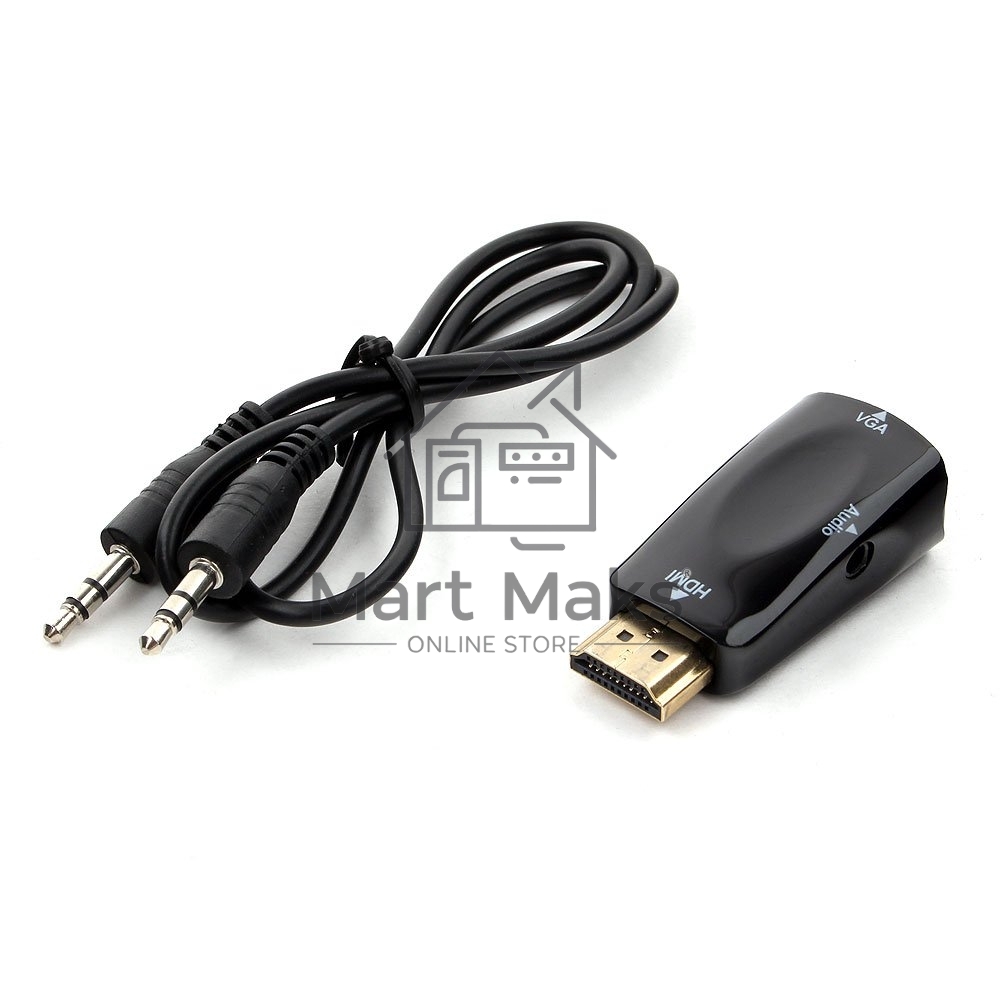 Переходник HDMI-VGA Cablexpert A-HDMI-VGA-02, 19M/15F, Jack3.5 аудиовыход