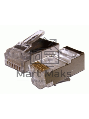 Коннектор Lanmaster RJ45 STP 8P8C, универсальный, для толстого кабеля, cat.6, 100 шт.