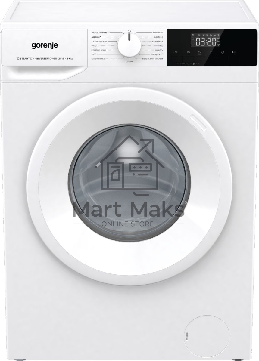 Стиральная машина Gorenje W1NHPI60SCS белый, загрузка фронтальная 6 кг, 1000 об/мин., класс: А
