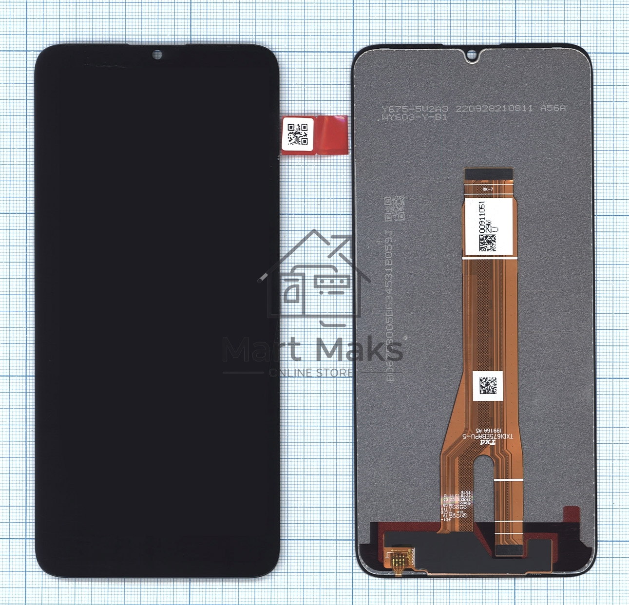 Дисплей (модуль) для Huawei Honor X7A, X7A Plus в сборе с тачскрином черный