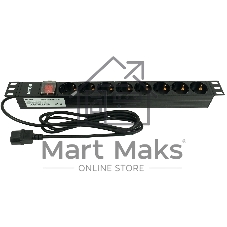 Блок распределения питания NTSS NTSS-PDU-DA1017 гор.размещ. 8xSchuko базовые 10A C14 2м