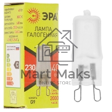 Лампа галогенная ЭРА G9-JCD-40-230V-Cl(100/1000/35000)