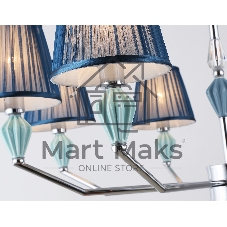 Люстра Ambrella light LH75063/8 CH/DB хром/темно синий E14/8 max 40W D870*810