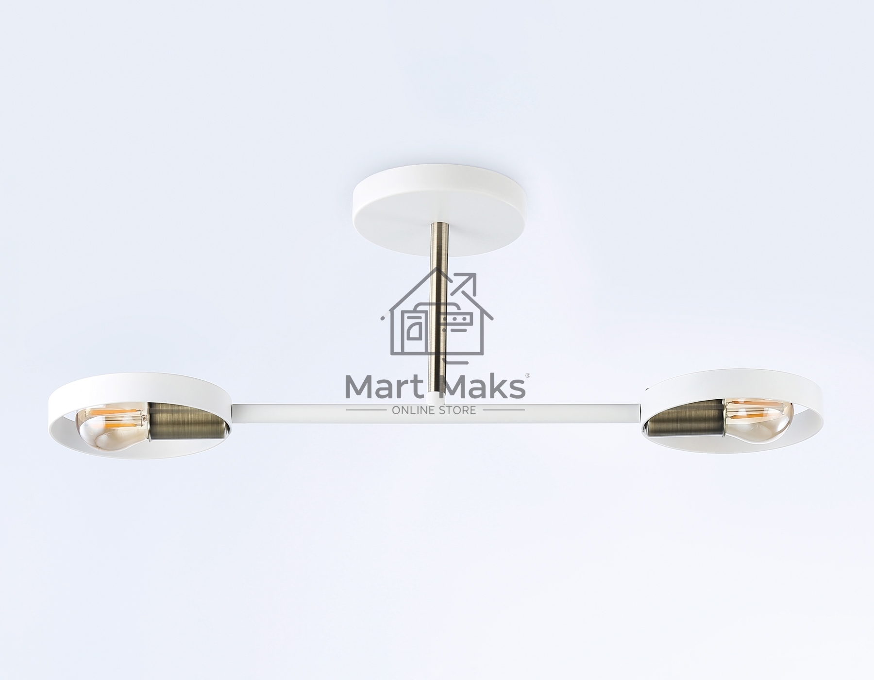 Светильник Ambrella light TR8222/2 WH/SB белый/бронза E27/2 max 40W 510*165*190