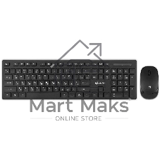 Комплект клавиатура+мышь Oklick S255W беспроводной, USB, 1200 DPI, чёрный
