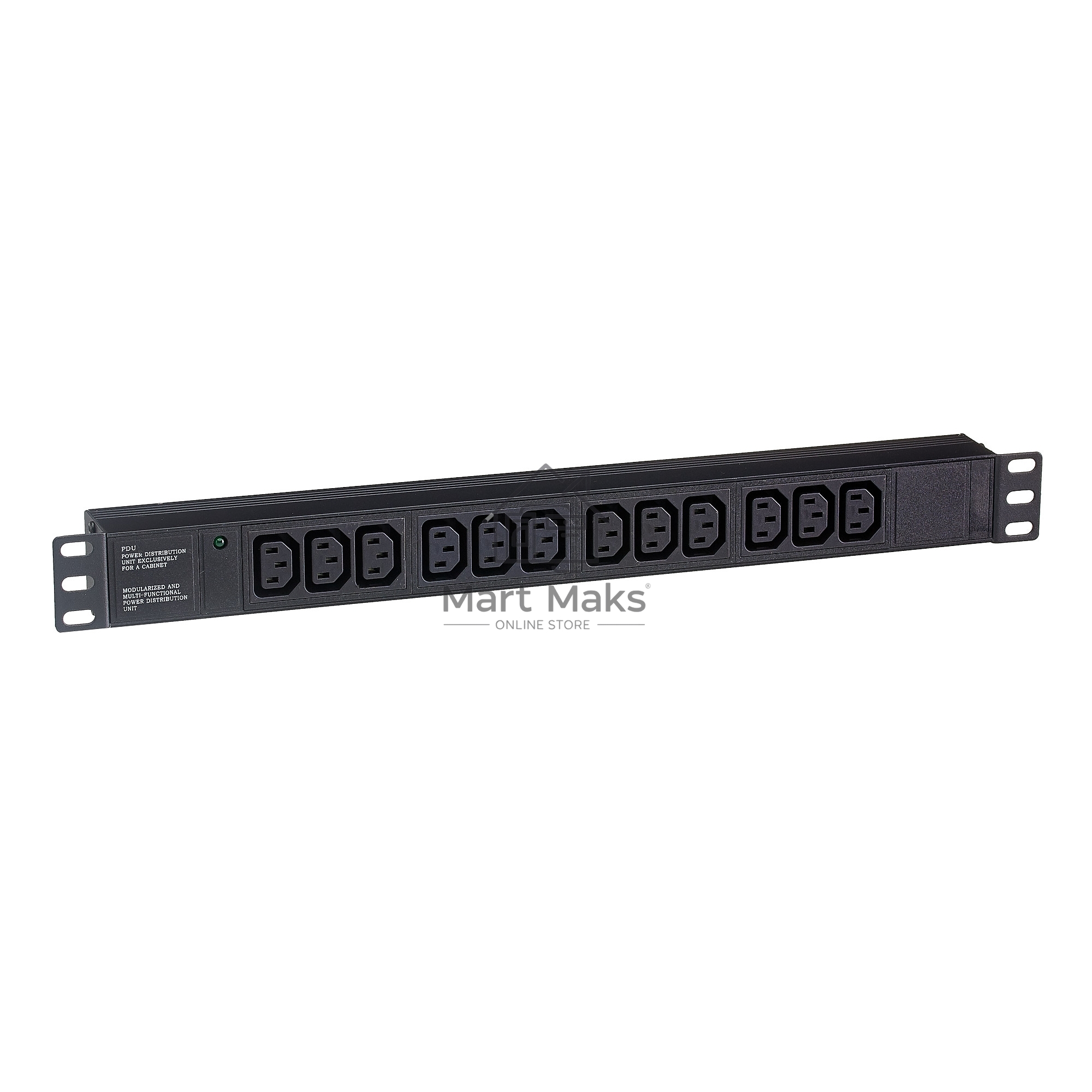 Блок розеток горизонтальный ExeGate ServerPro PDU-19H007 Al-12C13-C20, 19