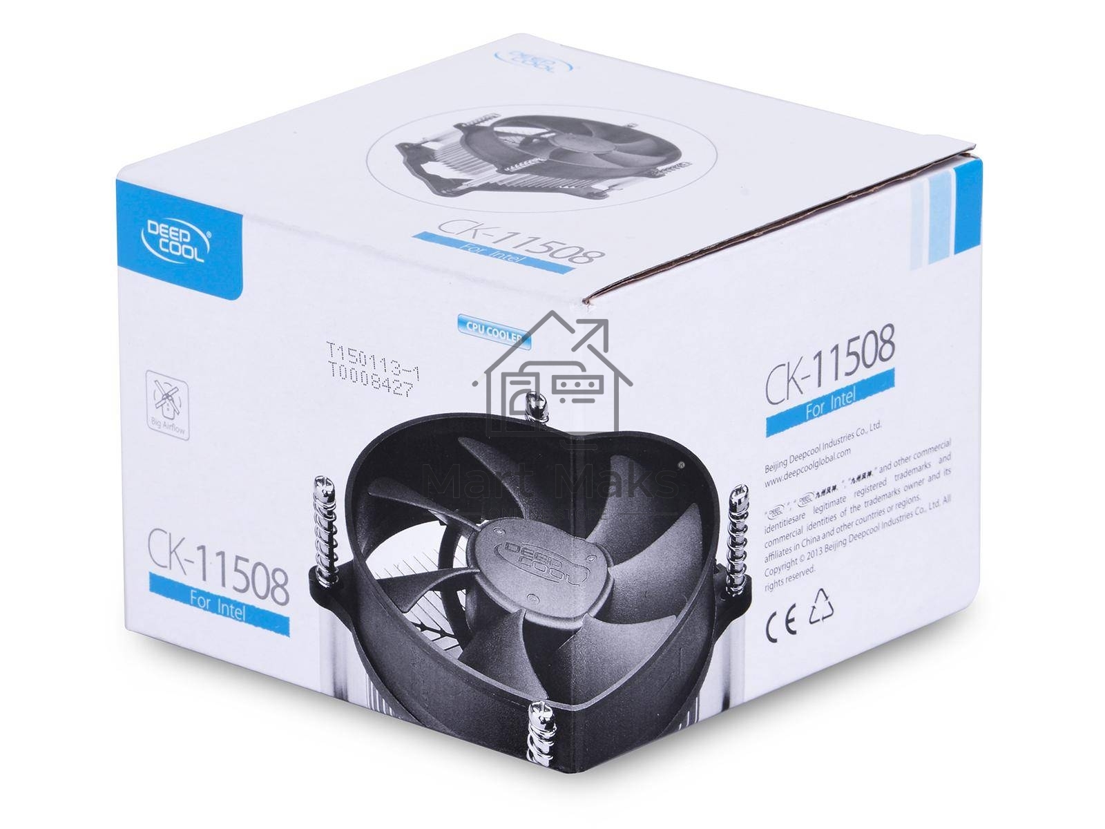 Кулер для процессора DEEPCOOL CK-11508 PWM черный, 92 мм, алюминий, 2200 об/мин, 30.1 дБ, 4 pin, 65 Вт, 70 мм