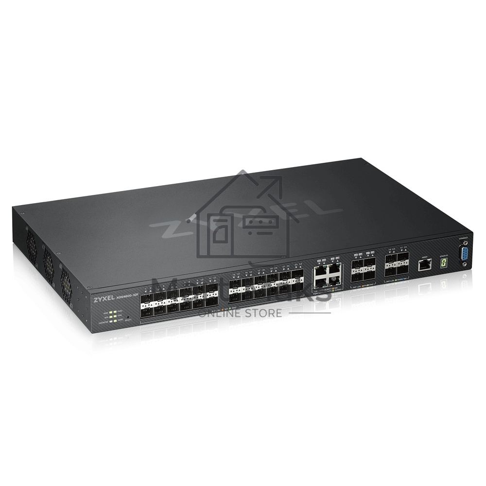 Коммутатор Zyxel XGS4600-32F L3 Managed Switch, 24 port Gig SFP, 4 dual pers.and 4x 10G SFP+, stackable, dual PSU