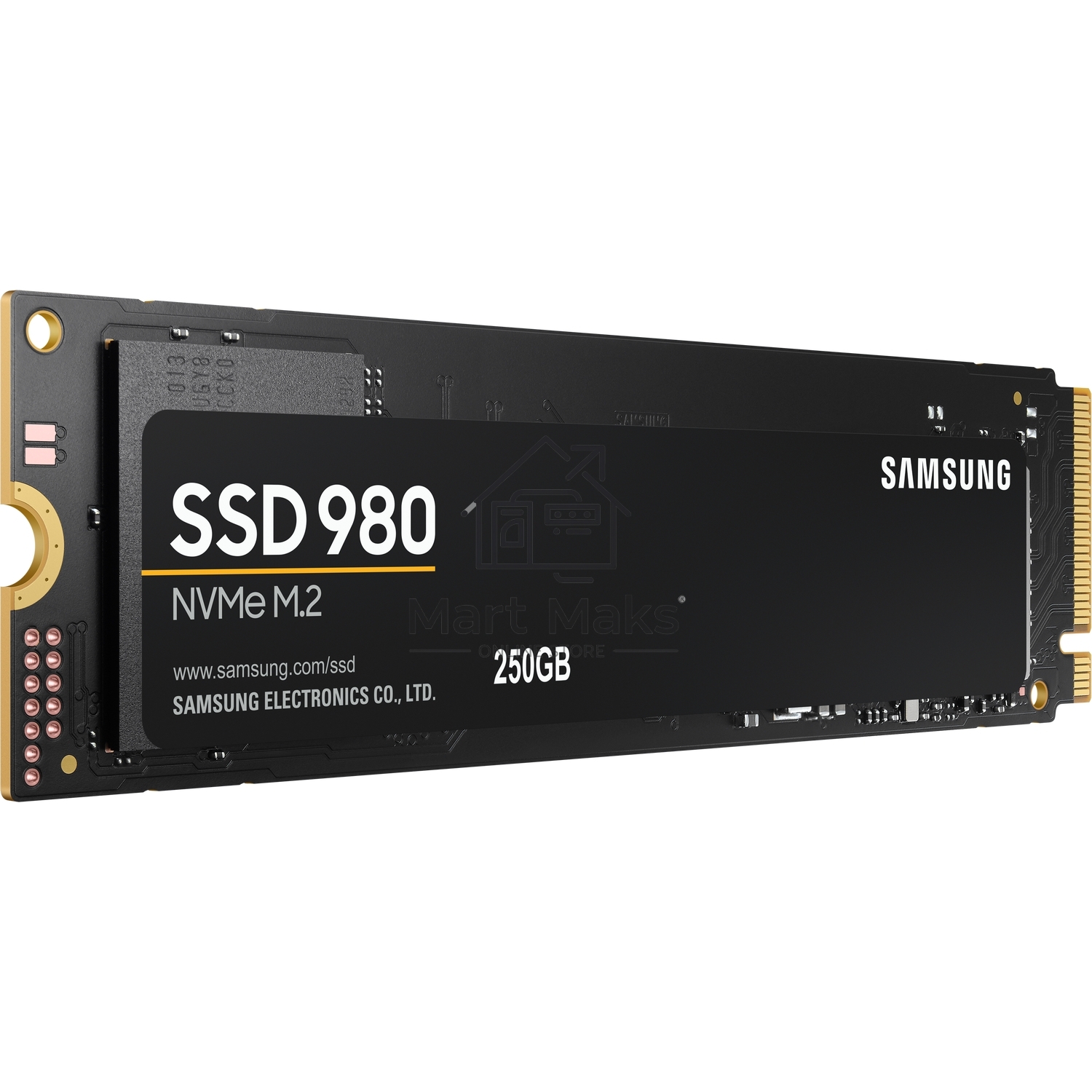 Накопитель SSD Samsung 980, 250GB, PCIe 3.0 x4, M.2 2280, NVMe, R/W 2900/1300