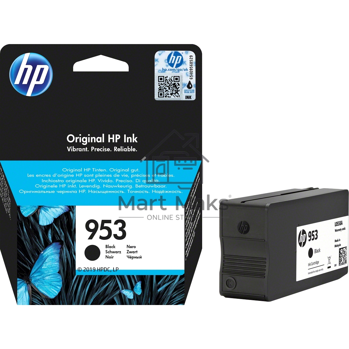 Картридж струйный HP 953 L0S58AE черный для HP OJP 8710/8715/8720/8730/8210/8725 (1000стр.)