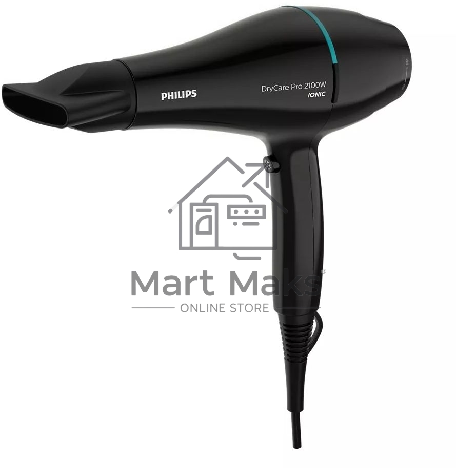 Фен Philips BHD272/00  2100 Вт, ионизация, 6 настроек температуры/скорости воздушного потока, насадка-концентратор 9 мм, холодный обдув, черный