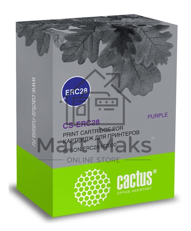 Картридж матричный Cactus CS-ERC28 фиолетовый 12.7мм, 3.1м, 2 000 000 знаков для Epson ERC28/M2000