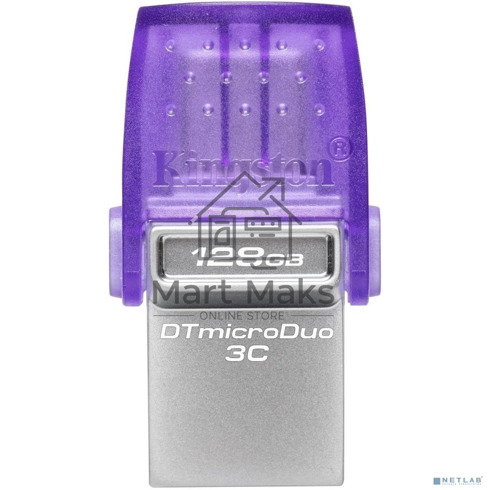 Флешка USB R/W R/W Kingston 128Gb DataTraveler microDuo 3C DTDUO3CG3/128GB USB3.0 фиолетовый