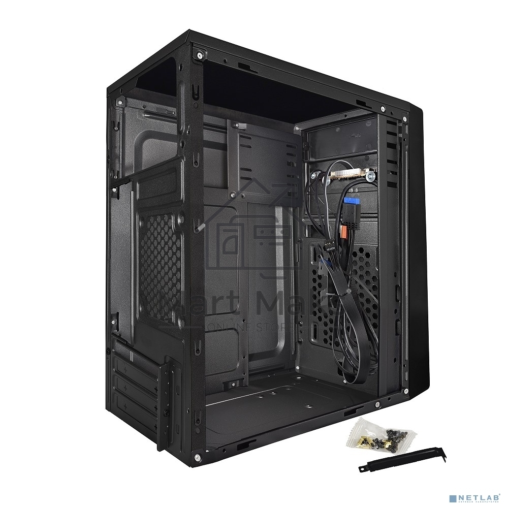 Компьютерный корпус Exegate EX283061RUS  Minitower ExeGate BAA-107U Black, mATX, <AAA350, 80mm>, 1*USB+2*USB3.0, Audio
