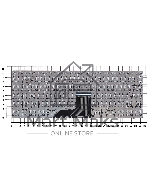 Клавиатура для ноутбука HP Envy 13-AD серебристая с подсветкой