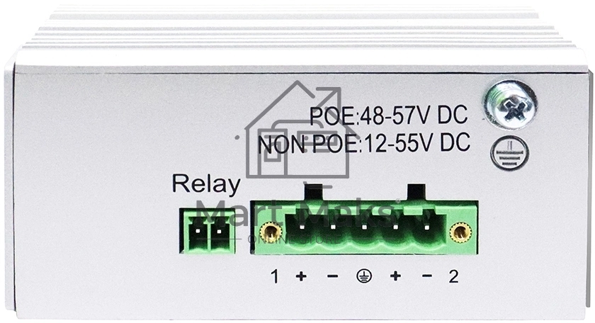 Коммутатор Unmanaged Industrial Switch 4x1000Base-T PoE, 2x1000Base-X SFP, PoE Budget 120W, Surge 4KV, -40 to 75°C